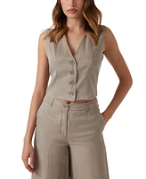 Guess Women's Celestine Fluid Button-Front Vest