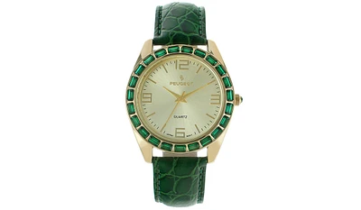 Peugeot Women's 40mm Boyfriend Watch with Baguette Crystals