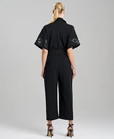 Natori Women's Belted Straight-Leg Jumpsuit