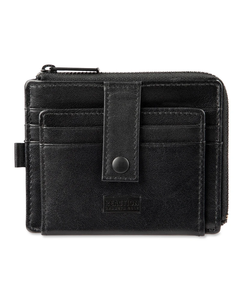 Kenneth Cole Reaction Men's Rfid Extra Capacity Slim Zip Wallet