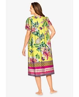 Only Necessities Plus Short Print Shirred Lounger