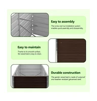 Garden Raised Bed Galvanized Steel 94.5"x15.7"x17.7