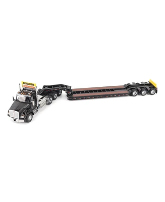 1/50 Black Kenworth T880 Sbfa w/ Black Trail King TK120 Hdg Lowboy Trailer 71134