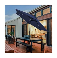 Mondawe 10 Feet Outdoor Patio Umbrella with Bright Solar Led Lights