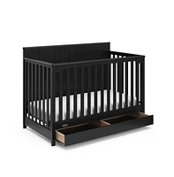 Graco Hadley 5-in-1 Convertible Crib with Drawer (Black)