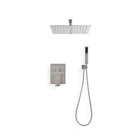 Rainsken Ceiling Mounted Shower System Combo Set with Handheld and 12"Shower head