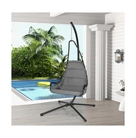 Mondawe Hanging Chair Hammock with Stand and Extra Large Padded Seat