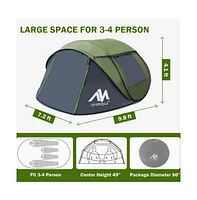 Adobe 2–3 Person Stargazing Pop-Up Camping Tent with Skylight, Instant Setup, Dual Doors, Mesh Windows, and Removable Rainfly – Lightwei