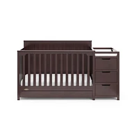 Graco Hadley 5-in-1 Convertible Crib and Changer with Drawer (Espresso)