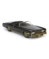1/64 1976 Cadillac Eldorado Convertible Black Gold California Lowriders 63070-f