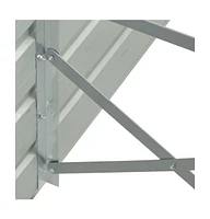 Garden Raised Bed Galvanized Steel 126"x15.7"x17.7" Gray