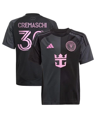 Adidas Big Boys and Girls Benjamin Cremaschi Black Inter Miami Cf 2025 The Fortitude Kit Replica Player Jersey