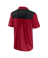 Fanatics Men's Scarlet/Black San Francisco 49ers Color Block Polo Shirt