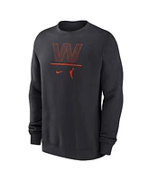 Nike Men's Anthracite Wnba Logo Woman Club Fleece Pullover Sweatshirt
