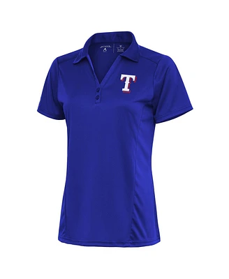 Antigua Women's Royal Texas Rangers Logo Tribute Polo Shirt