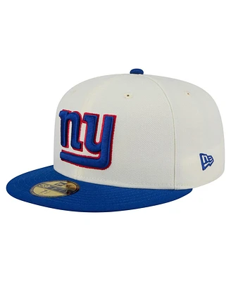 New Era Men's White/Royal York Giants Main 59FIFTY Fitted Hat