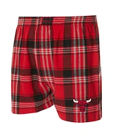 Concepts Sport Men's Red Chicago Bulls Region Flannel Boxer Shorts