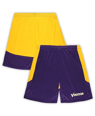 Fanatics Men's Purple/Gold Minnesota Vikings Big Tall Launch Shorts
