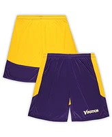 Fanatics Men's Purple/Gold Minnesota Vikings Big Tall Launch Shorts