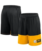 Fanatics Men's Black/Gold Pittsburgh Steelers Big Tall Best of the Performance Shorts