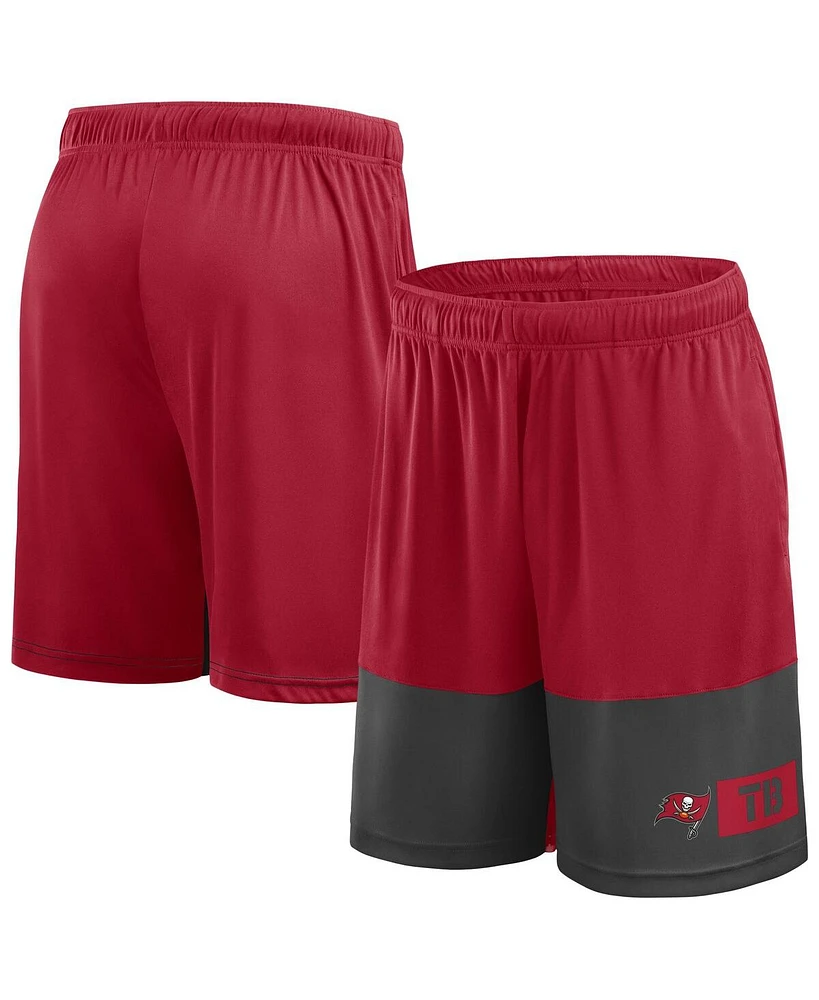 Fanatics Men's Red/Pewter Tampa Bay Buccaneers Big Tall Best of the Performance Shorts