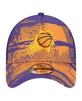 New Era Men's Purple/Orange Phoenix Suns Tip Off A-Frame Trucker 9FORTY Adjustable Hat