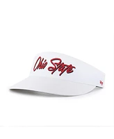 '47 Brand Men's White Ohio State Buckeyes Melbourne Brrr Adjustable Visor Hat
