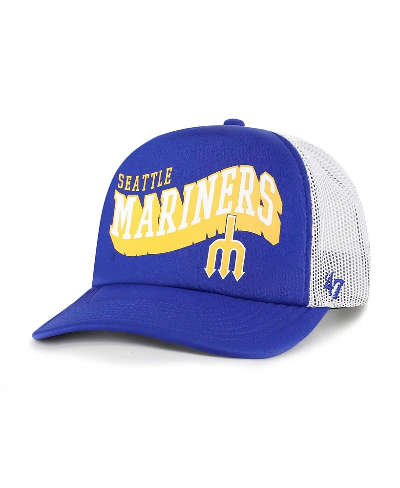 '47 Brand Men's Royal Seattle Mariners Meander Foam Trucker Snapback Hat