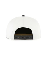 '47 Brand Men's White/Black Cleveland Guardians Foundation Captain Snapback Hat