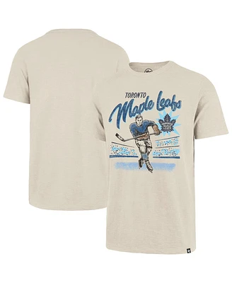 '47 Brand Men's Natural Toronto Maple Leaf's Hockey Player Golden Age Scrum T-Shirt
