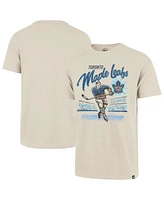 '47 Brand Men's Natural Toronto Maple Leaf's Hockey Player Golden Age Scrum T-Shirt