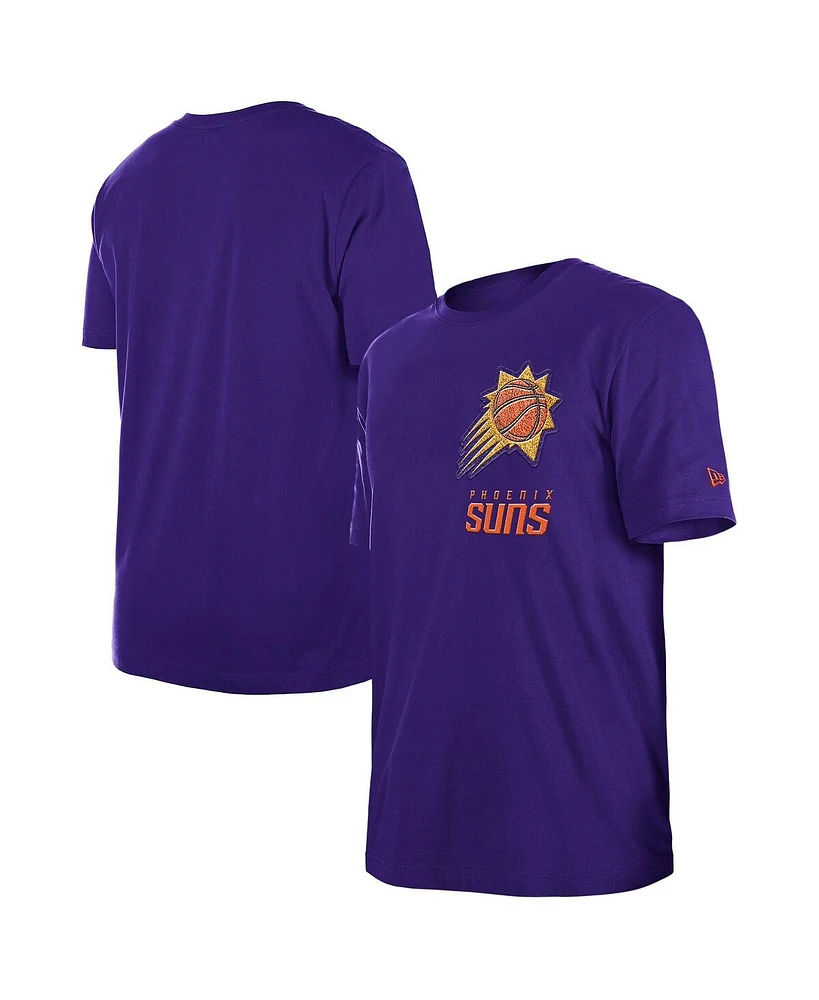 New Era Men's Purple Phoenix Suns 2024/25 City Edition Chenille Heavyweight T-Shirt