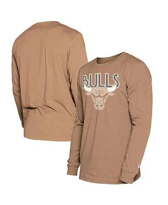 New Era Men's Tan Chicago Bulls 2024/25 City Edition Long Sleeve T-Shirt