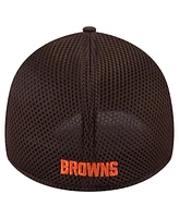New Era Men's Brown Cleveland Browns Game Day Linear 39THIRTY Flex Hat