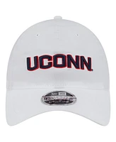 New Era Men's White UConn Huskies Active Ripstop 9TWENTY Adjustable Hat
