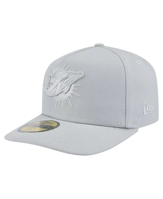 New Era Men's Gray Miami Dolphins Color Pack A-Frame 59FIFTY Fitted Hat