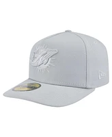 New Era Men's Gray Miami Dolphins Color Pack A-Frame 59FIFTY Fitted Hat