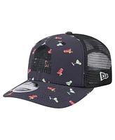 New Era Men's Navy/Black Cleveland Browns Adventure Drinks Pattern 9SEVENTY Stretch-Snap Hat