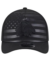 New Era Men's Black Chicago Blackhawks Game Day Stealth Flag 9FORTY A-Frame Adjustable Hat