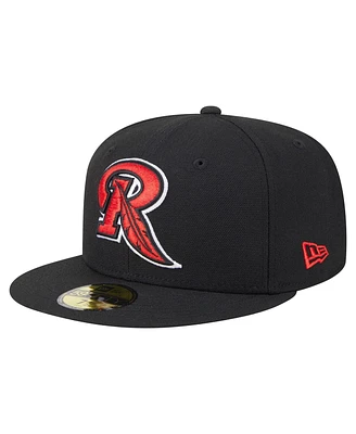 New Era Men's Black Rochester Red Wings Authentic Collection 59FIFTY Fitted Hat