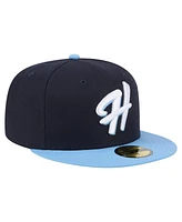 New Era Men's Navy/Light Blue Hillsboro Hops Authentic Collection 59FIFTY Fitted Hat