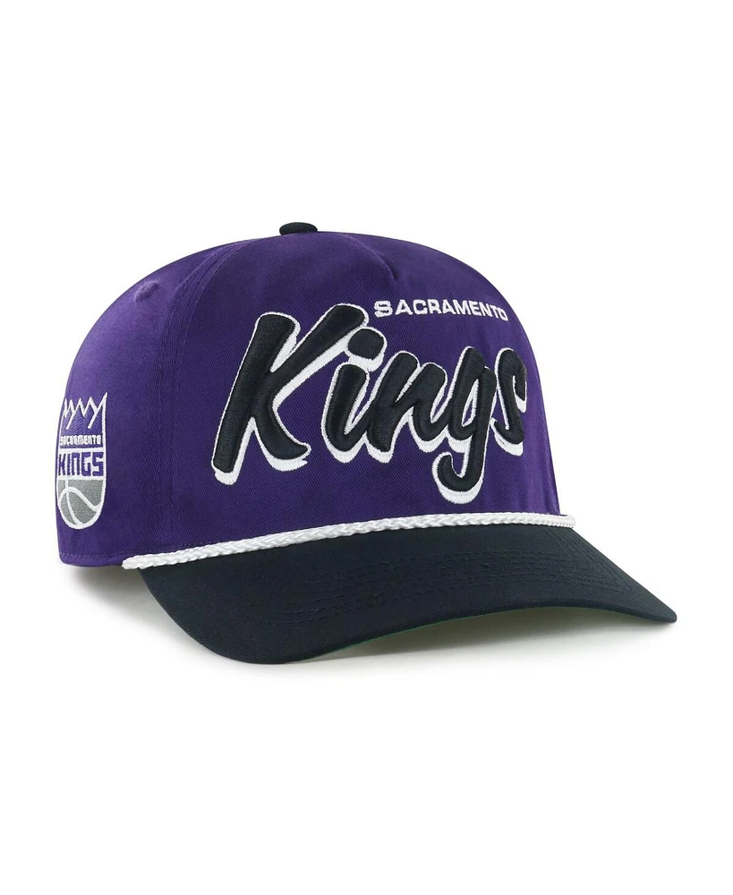 '47 Brand Men's Purple/Black Sacramento Kings Drop Shadow Rope Hitch Adjustable Hat