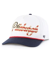 '47 Brand Men's White Pittsburgh Steelers Patriotic Overhand Hitch Adjustable Hat