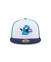 New Era Men's White Durham Bulls Theme Nights 59FIFTY Fitted Hat
