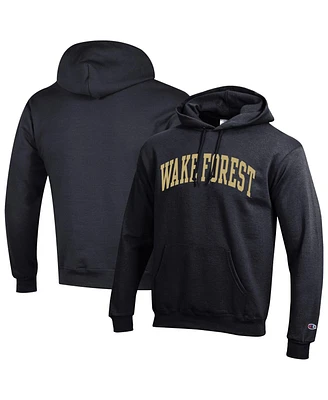 Champion Men's Black Wake Forest Demon Deacons Basic Arch Fleece Pullover Hoodie