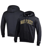 Champion Men's Black Wake Forest Demon Deacons Basic Arch Fleece Pullover Hoodie