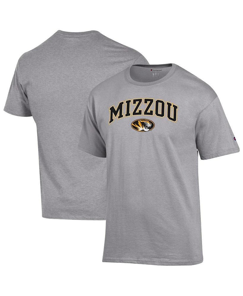 Champion Men's Heather Gray Missouri Tigers Arch Over Logo T-Shirt