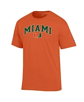 Champion Men's Orange Miami Hurricanes Arched Logo T-Shirt