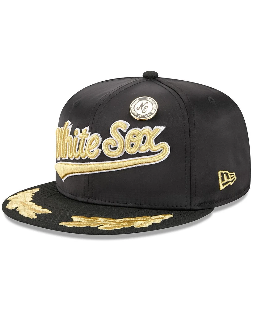 New Era Men's Black Chicago White Sox 2025 59FIFTY Day Gold Leaf Fitted Hat