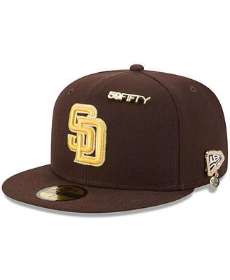New Era Men's Brown San Diego Padres 2025 59FIFTY Day Fitted with Pins Hat